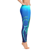 Teal Octopus Gyotaku Leggings - 57 Peaks